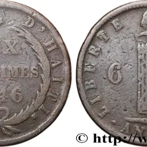 HAÏTI 6 Centimes faisceaux an 43 1846 fwo_898685 Monde Acheter Direct
