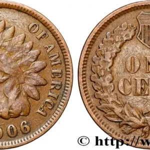 ÉTATS-UNIS D'AMÉRIQUE 1 Cent tête d’indien, 3e type 1906 Philadelphie fwo_898686 Monde Meilleur Choix