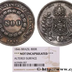 BRÉSIL - EMPIRE DU BRÉSIL - PIERRE II 800 reis 1846 fwo_736811 Monde Premium