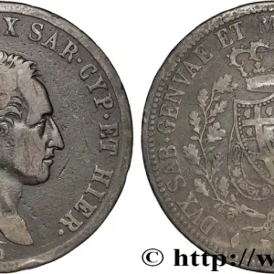 ITALIE - ROYAUME DE SARDAIGNE 5 Lire Charles Félix, roi de Sardaigne 1826 Turin fwo_897352 Monde Achetez Aujourd’hui