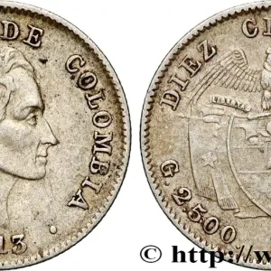 COLOMBIE 10 Centavos Simon Bolivar 1913 Birmingham fwo_897714 Monde Tendance
