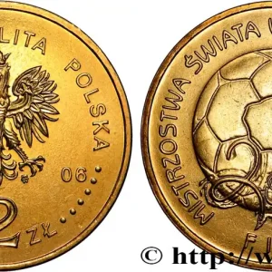 POLOGNE 2 Zlote Coupe du monde de Football FIFA en Allemagne 2006 Varsovie fwo_824678 Monde Prix Promo