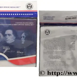 ÉTATS-UNIS D'AMÉRIQUE PRESIDENTIAL 1 Dollar - PIERCE - 1 monnaie et 1 médaille de l’épouse du Président n.d. fwo_838391 Monde Must-Have