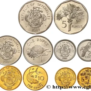 Satisfait Ou Remboursé SEYCHELLES Lot de 5 monnaies 5, 10 et 25 Cents, 1 et 5 Rupees 2007 fwo_849867 Monde