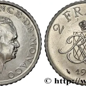 Fait Main MONACO 2 Francs Rainier III 1982 Paris fwo_870109 Monde