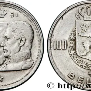 BELGIQUE 100 Franken (Francs) Quatre rois de Belgique, légende flamande 1951 fwo_879897 Monde Livraison Express