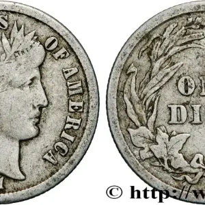 ÉTATS-UNIS D'AMÉRIQUE 1 Dime Barber 1911 Philadelphie fwo_879921 Monde Prix Cassé