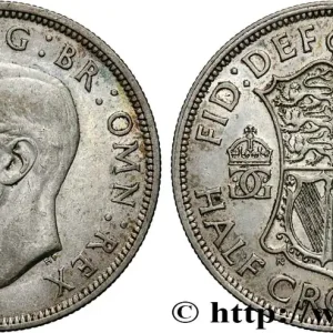 Dernier Modèle ROYAUME-UNI 1/2 Crown Georges VI 1942 fwo_890454 Monde