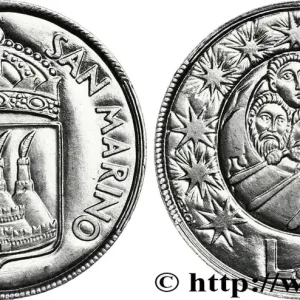 SAINT-MARIN 5 Lire armes / 5 hommes sur une barque 1973 Rome - R fwo_891805 Monde Usine Directe