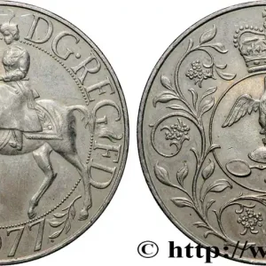 ROYAUME-UNI 25 New Pence jubilé d’argent d’Elisabeth II 1977 fwo_894876 Monde Nouvel Arrivage