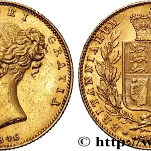 OR, PALLADIUM ET PLATINE INVESTISSEMENT 1 Souverain Victoria buste jeune 1846 Londres fwo_897788 Monde Dernière Chance