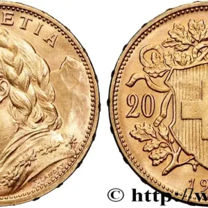 Nouveauté OR, PALLADIUM ET PLATINE INVESTISSEMENT 20 Francs "Vreneli" 1913 Berne fwo_897814 Monde