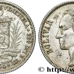 VENEZUELA 1 Bolivar Simon Bolivar 1954 Philadelphie fwo_900057 Monde Garantie Incluse