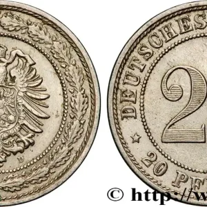 ALLEMAGNE 20 Pfennig Empire 1887 Berlin fwo_900171 Monde Prix Promo