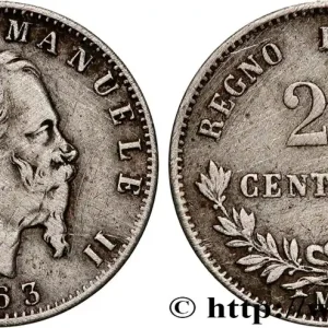 Commander Vite ITALIE 20 Centesimi Victor Emmanuel II 1863 Milan fwo_900527 Monde
