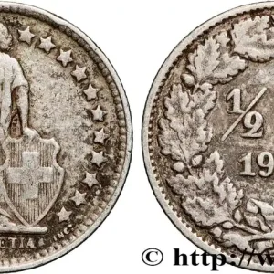 SUISSE 1/2 Franc Helvetia 1921 Berne - B fwo_900556 Monde Top Vente