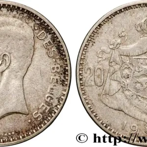 Affaire À Saisir BELGIQUE 20 Francs Albert Ier légende Française position B 1934 fwo_900568 Monde