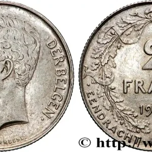 Commander Maintenant BELGIQUE 2 Frank (Francs) Albert Ier légende flamande 1911 Bruxelles fwo_900574 Monde