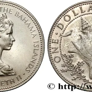 Meilleure Vente BAHAMAS 1 Dollar Elisabeth II 1972 Franklin Mint fwo_900709 Monde