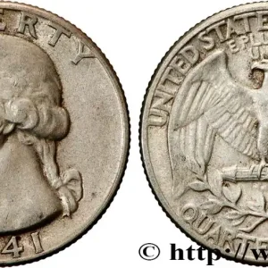 ÉTATS-UNIS D'AMÉRIQUE 1/4 Dollar Georges Washington 1941 Philadelphie fwo_900800 Monde Pas Cher