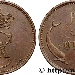 Haute Qualité DANEMARK 5 Ore Christian IX 1906 Copenhague fwo_900897 Monde