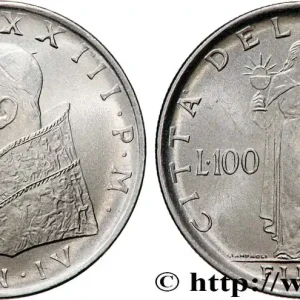 Authentique VATICAN ET ÉTATS PONTIFICAUX 100 Lire Jean XXIII an IV 1962 Rome fwo_900961 Monde