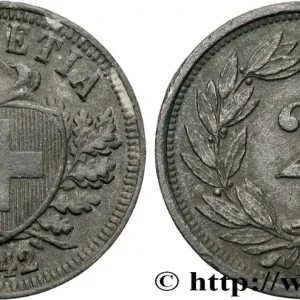 SUISSE 2 Centimes (Rappen) croix suisse 1942 Berne - B fwo_900990 Monde Meilleure Qualité