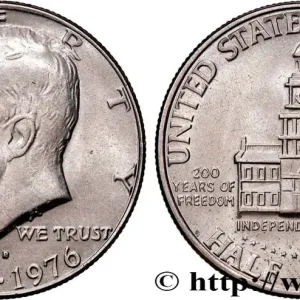 ÉTATS-UNIS D'AMÉRIQUE 1/2 Dollar Independence Hall bicentenaire 1976 Denver fwo_901296 Monde Vente Directe