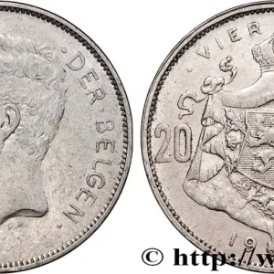 BELGIQUE 20 Francs - 4 Belga Albert Ier légende Flamande position B 1932 fwo_901348 Monde Marque