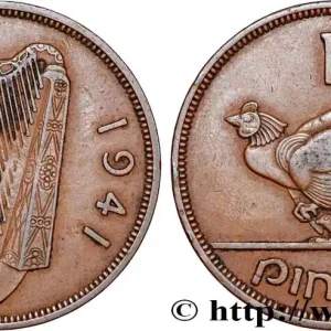 Soldes IRLANDE 1 Pingin Eire 1941 fwo_901352 Monde