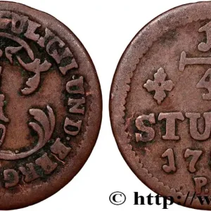 ALLEMAGNE - JULIERS-BERG 1/4 Stuber Duché de Jülich-Berg monogramme de Carl Théodore de Bavière 1784 Düsseldorf fwo_901369 Monde Offre Limitée