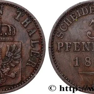 Affaire À Saisir ALLEMAGNE - PRUSSE 3 Pfenninge Royaume de Prusse 1866 Berlin fwo_901378 Monde