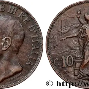 Petit Prix ITALIE 10 Centesimi Victor Emmanuel III - 50e anniversaire de l’Unité Italienne 1911 Rome fwo_901439 Monde