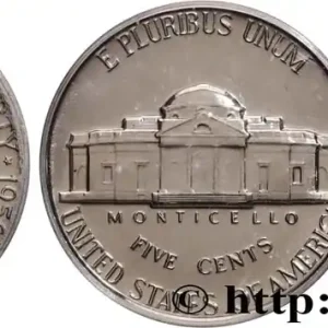 ÉTATS-UNIS D'AMÉRIQUE 5 Cents Président Thomas Jefferson / Monticello Proof 1956 Philadelphie fwo_892740 Monde Offre Exclusive