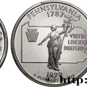 ÉTATS-UNIS D'AMÉRIQUE 1/4 Dollar Pennsylvanie - Silver Proof 1999 San Francisco fwo_892773 Monde Promotion