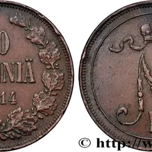Meilleure Vente FINLANDE 10 Pennia monogramme Tsar Nicolas II 1914 Helsinki fwo_899681 Monde