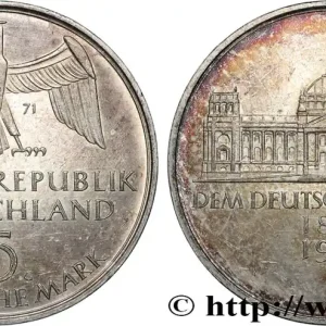 Fait Main ALLEMAGNE 5 Mark Proof Centenaire du parlement allemand 1971 Karlsruhe fwo_830965 Monde