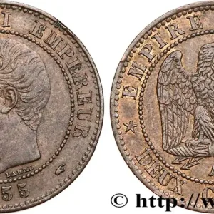 Édition Limitée Deux centimes Napoléon III, tête nue 1855 Paris F.107/20 fmd_582972 Modernes