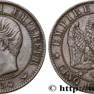 Cinq centimes Napoléon III, tête nue 1854 Lille F.116/15 fmd_583072 Modernes Meilleure Vente