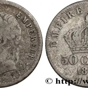 Prix Bas 50 centimes Napoléon III, tête laurée 1869 Strasbourg F.188/23 fmd_584114 Modernes
