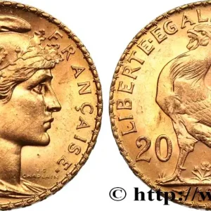 20 francs or Coq, Liberté Égalité Fraternité 1908 Paris F.535/2 fmd_585501 Modernes Marque
