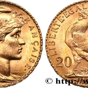 Bon Plan 20 francs or Coq, Liberté Égalité Fraternité 1913 F.535/7 fmd_585536 Modernes