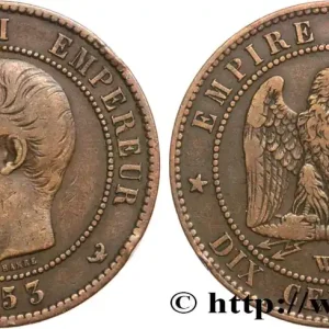 Dix centimes Napoléon III, tête nue 1853 Lille F.133/10 fmd_586074 Modernes Super Prix