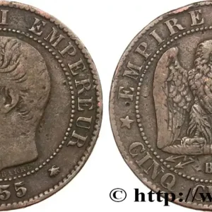 Cinq centimes Napoléon III, tête nue 1855 Strasbourg F.116/21 fmd_586261 Modernes Retour Gratuit