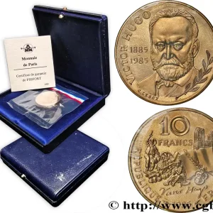 Piéfort Cu-Ni de 10 francs Victor Hugo 1985 Pessac GEM.191 P1 fmd_610698 Modernes Super Prix