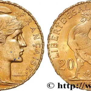20 francs or Coq, Liberté Égalité Fraternité 1911 Paris F.535/5 fmd_694278 Modernes Meilleure Vente