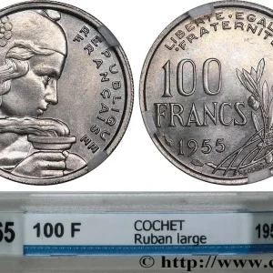 Certifié 100 francs Cochet 1955 Beaumont-le-Roger F.450/7 fmd_590066 Modernes