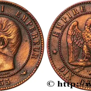 Dix centimes Napoléon III, tête nue 1855 Lille F.133/33 fmd_557058 Modernes Garantie Incluse