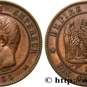 Premium Dix centimes Napoléon III, tête nue 1855 Rouen F.133/22 fmd_569992 Modernes