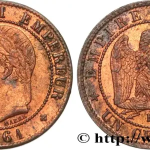 Un centime Napoléon III, tête laurée 1861 Strasbourg F.103/2 fmd_583209 Modernes Premium